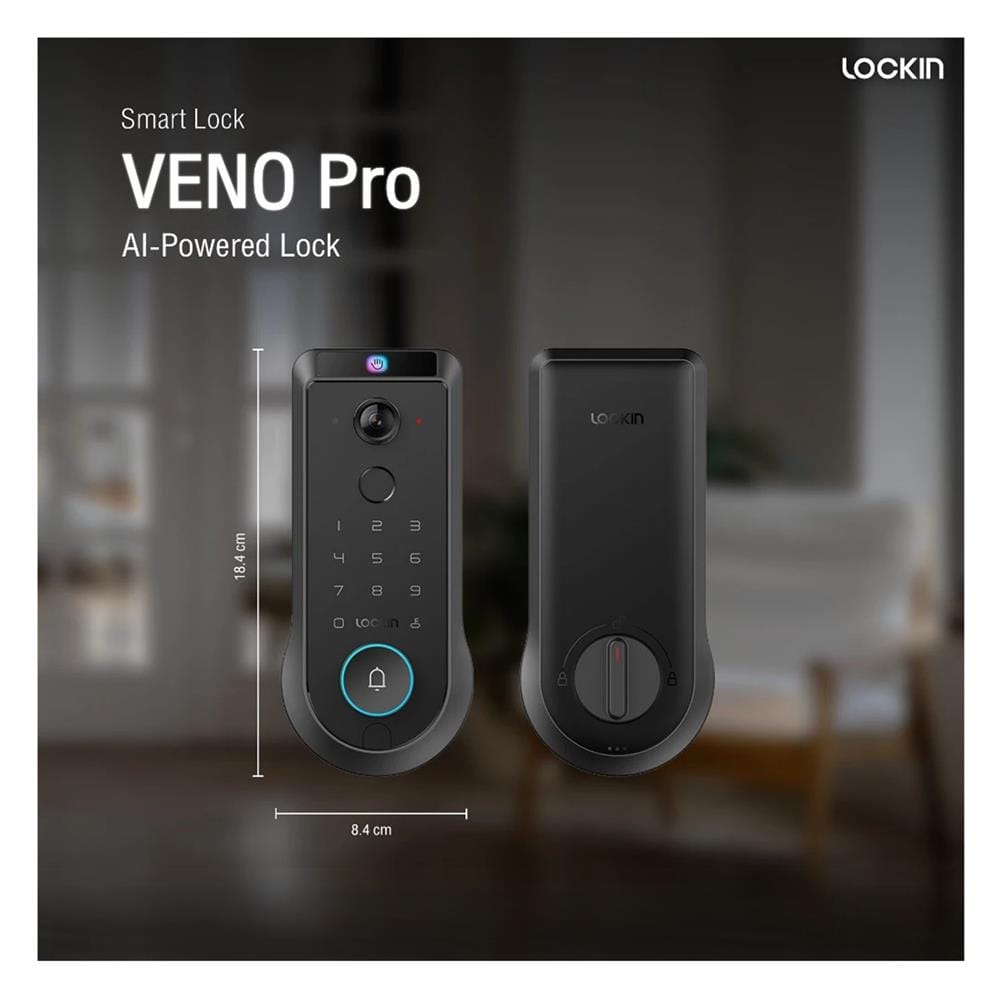 กลอนดิจิตอล LOCKIN VENO PRO สีดำ