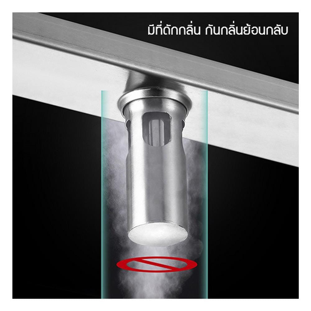 รางน้ำทิ้ง CASSA CL0206 100 ซม. สีดำ
