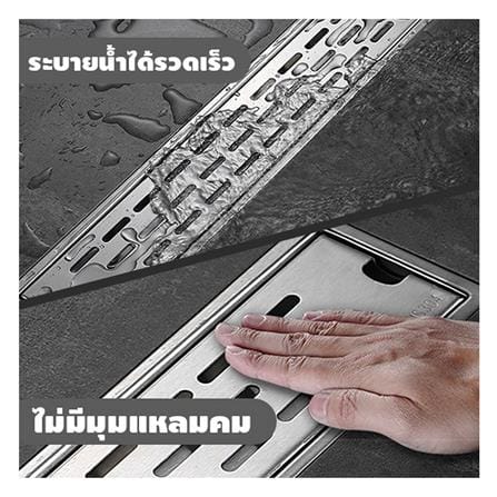 รางน้ำทิ้ง CASSA CL0293 100 ซม. สีเงิน_1