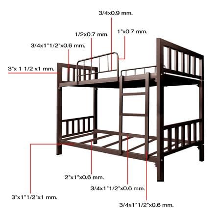 เตียง 2 ชั้น THAIBULL SST2F-0142 สีน้ำตาล_9