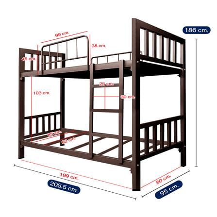 เตียง 2 ชั้น THAIBULL SST2F-0142 สีน้ำตาล_9