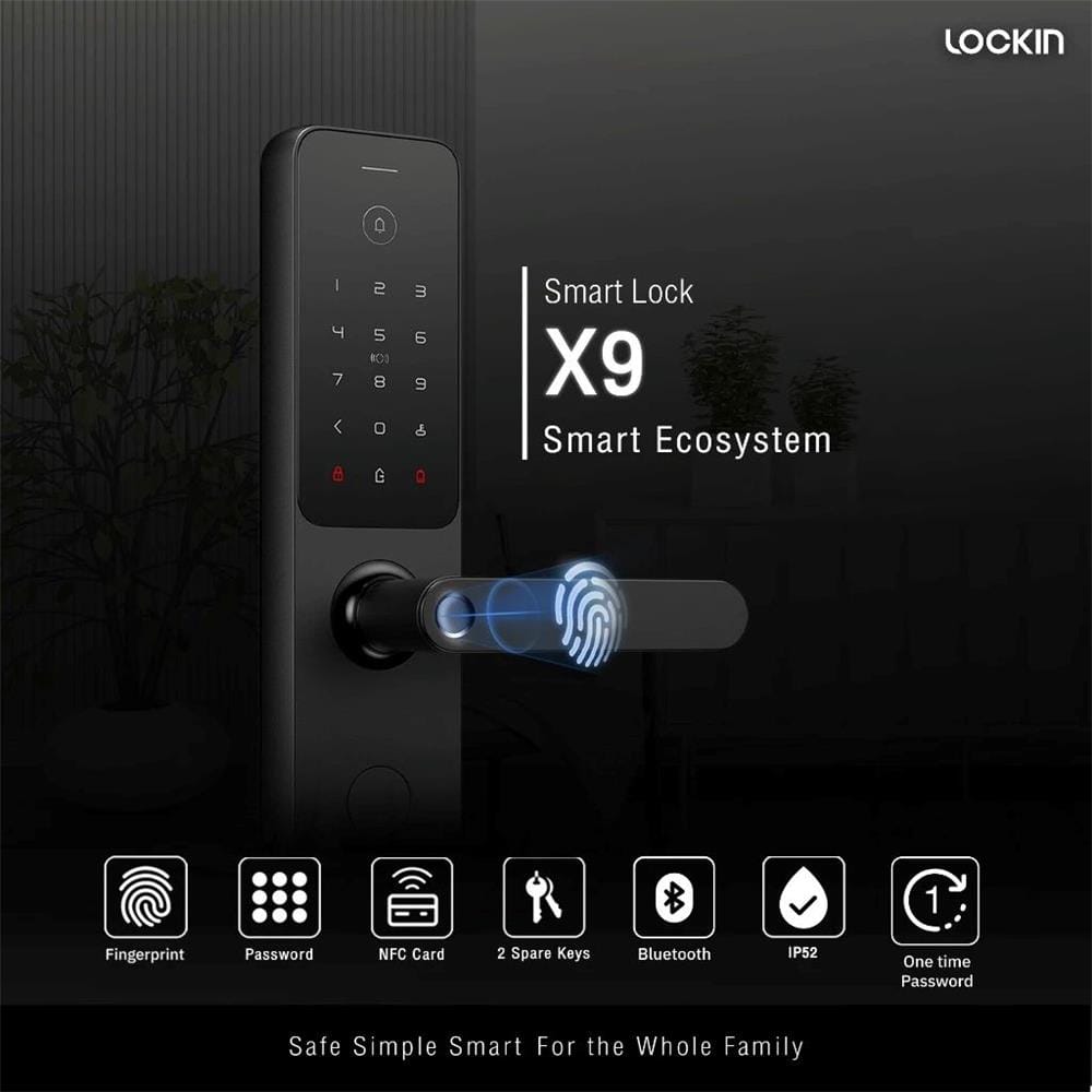 กลอนดิจิตอล LOCKIN X9 สีดำ