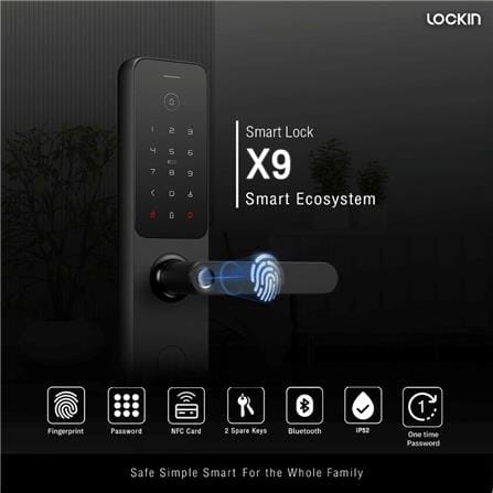กลอนดิจิตอล LOCKIN X9 สีดำ_4
