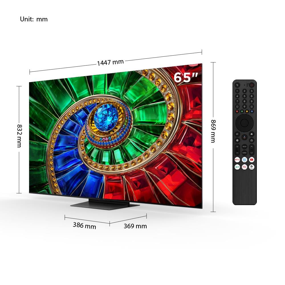 ทีวีอาร์จีบี มินิแอลอีดี 65 นิ้ว TCL (4K, RGB MINI LED, GOOGLE TV) 65RM7L