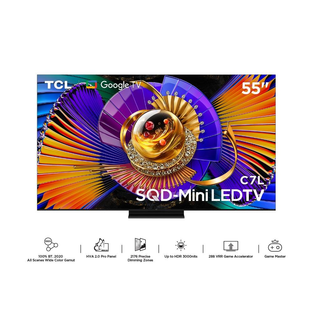 ทีวีเอสคิวดี มินิแอลอีดี 55 นิ้ว TCL (4K, SQD-MiniLED, GOOGLE TV) 55C7L