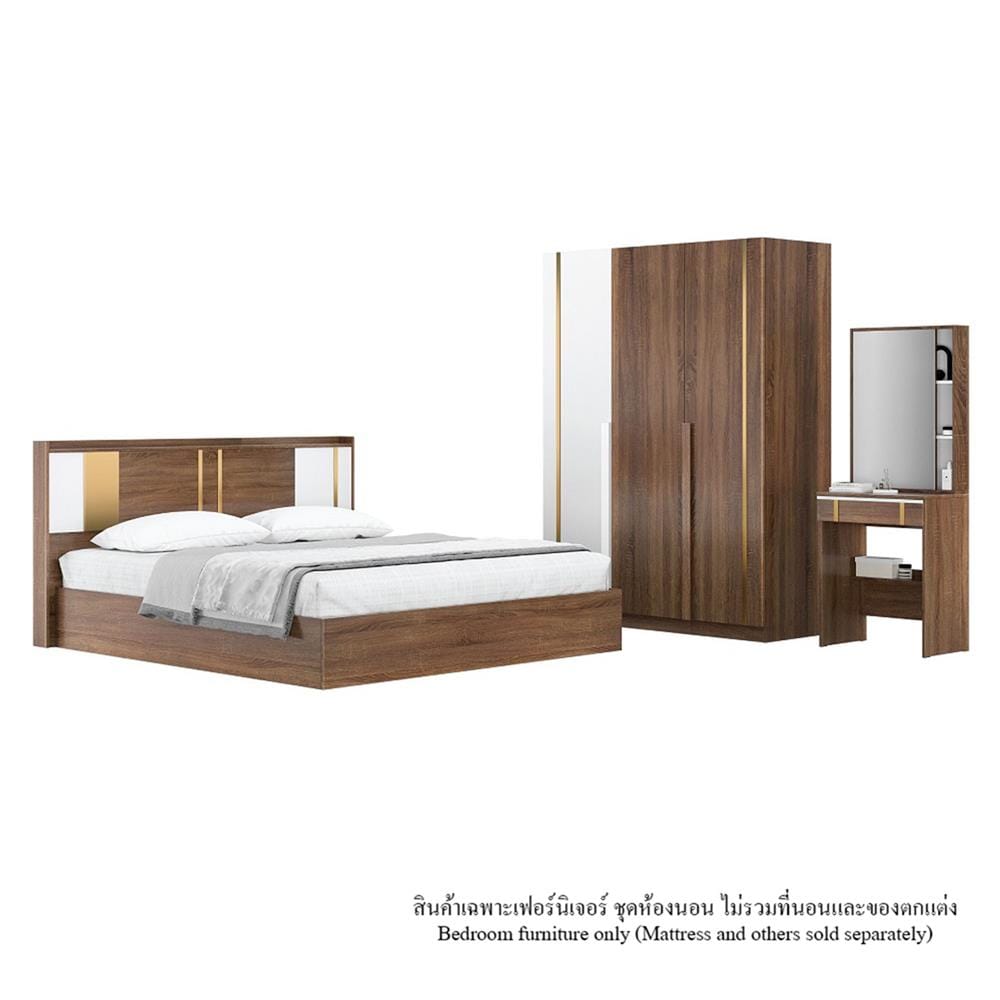 ชุดห้องนอน 6 ฟุต KONCEPT TIANA สี MOCHA WHITE