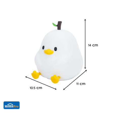 โคมไฟซิลิโคน เป็ดน้อย CARINI DUCK-PEAR 1.4 วัตต์ เปลี่ยนแสงได้ สีขาว/เหลือง_11