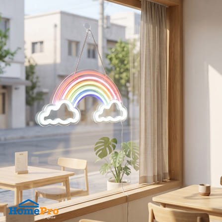ป้ายไฟ LED CARINI RAINBOW สีแดง/ชมพู/เหลือง/เขียว/น้ำเงิน/ขาว_4