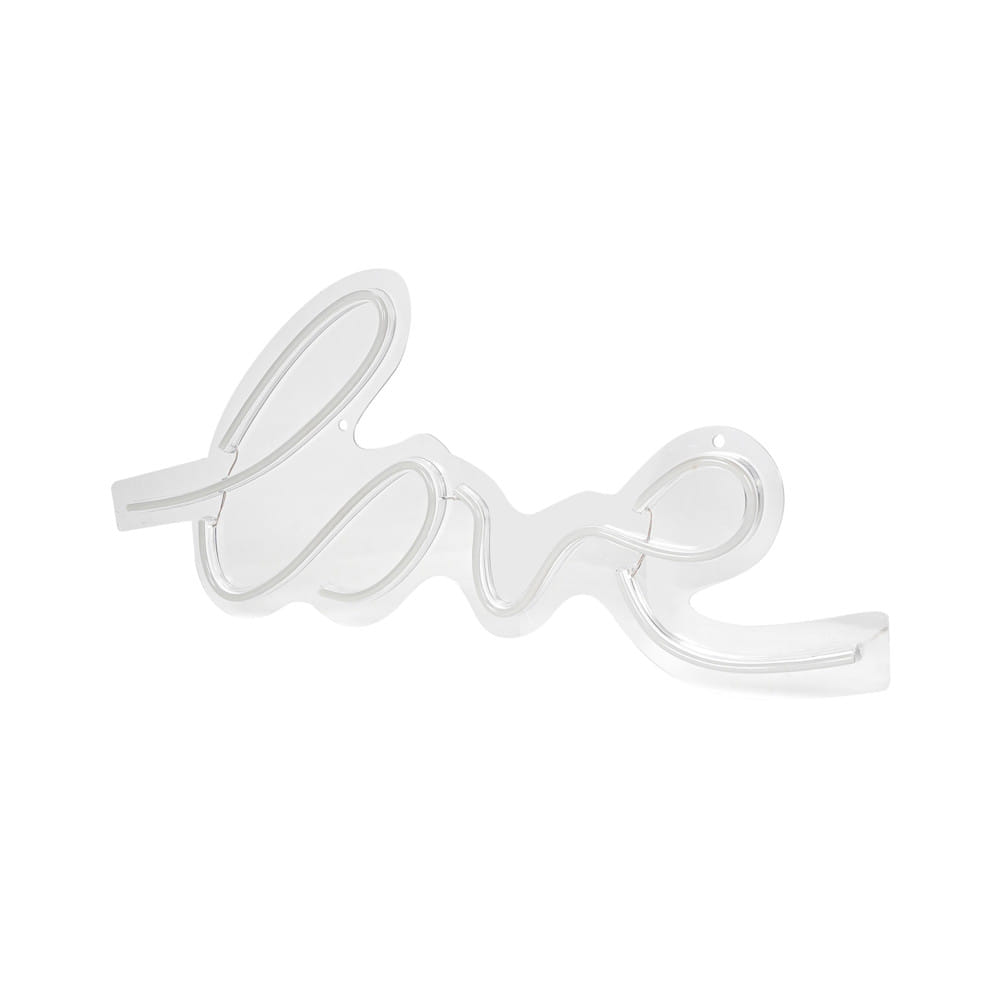 ป้ายไฟ LED CARINI LOVE สีขาว/ชมพู