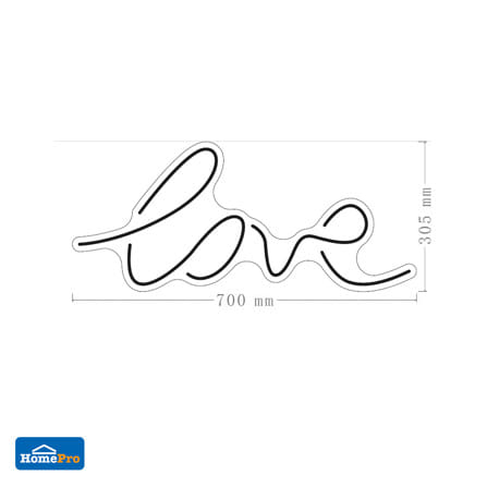 ป้ายไฟ LED CARINI LOVE สีขาว/ชมพู_9