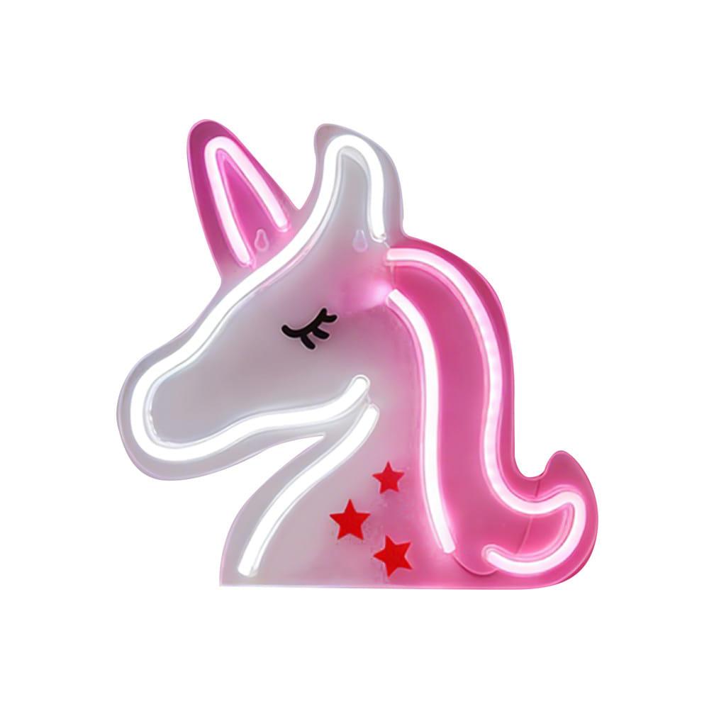ป้ายไฟ LED CARINI UNICORN สีขาว/ชมพู_1
