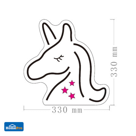 ป้ายไฟ LED CARINI UNICORN สีขาว/ชมพู_9