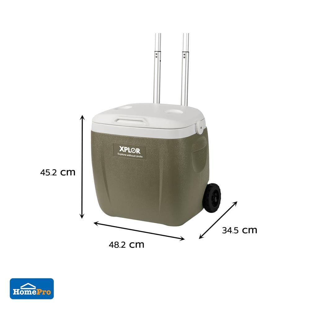 กระติกน้ำแข็ง มีล้อลาก SPRING XPLOR 36 ลิตร สีเขียว