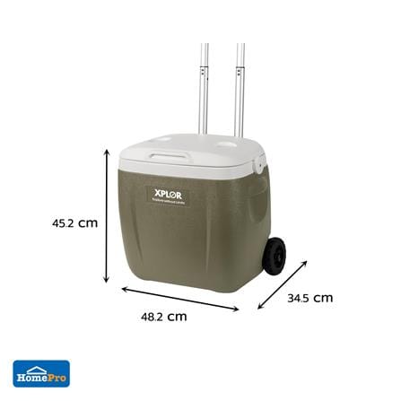 กระติกน้ำแข็ง มีล้อลาก SPRING XPLOR 36 ลิตร สีเขียว_1