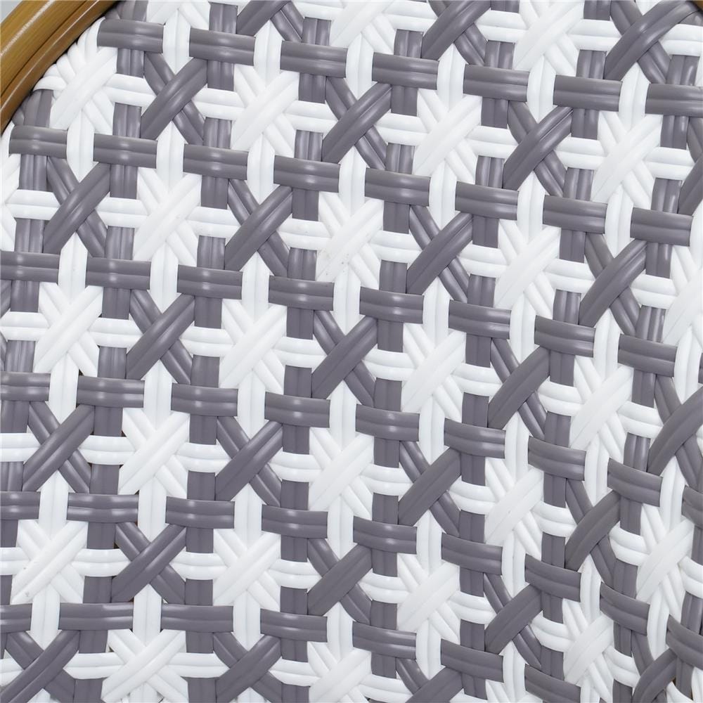 เก้าอี้หวายเทียม SPRING WOVEN สีขาว/น้ำตาล