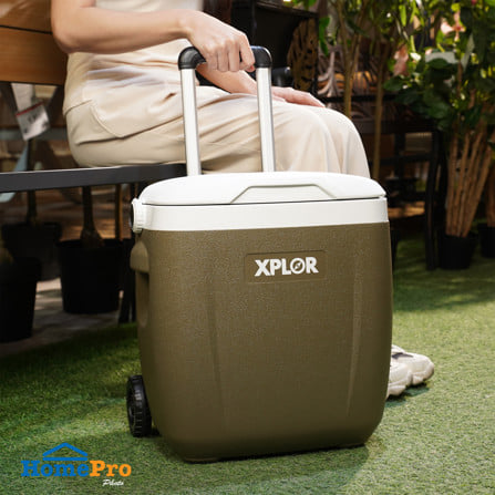 กระติกน้ำแข็ง มีล้อลาก SPRING XPLOR 26 ลิตร สีเขียว_2