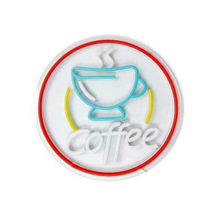 ป้ายไฟ LED CARINI COFFEE 10 วัตต์ สีแดง/เหลือง/น้ำเงิน/ขาว_0