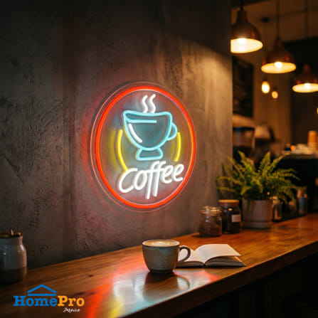ป้ายไฟ LED CARINI COFFEE 10 วัตต์ สีแดง/เหลือง/น้ำเงิน/ขาว_2