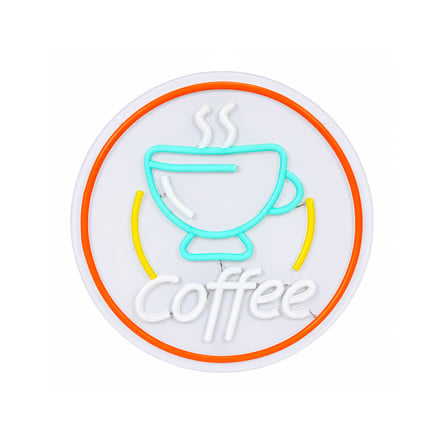 ป้ายไฟ LED CARINI COFFEE 10 วัตต์ สีแดง/เหลือง/น้ำเงิน/ขาว_0
