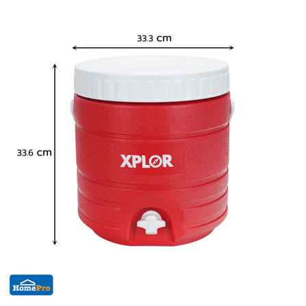 กระติกน้ำแข็งทรงกลมมีก๊อก SPRING XPLOR 13 ลิตร สีแดง_6