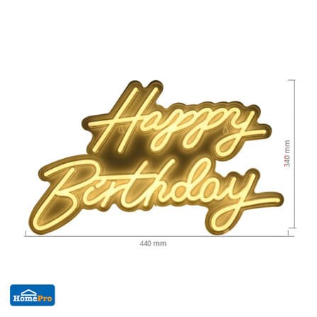 ป้ายไฟ LED CARINI HAPPY BIRTHDAY 10 วัตต์ WARM WHITE_5
