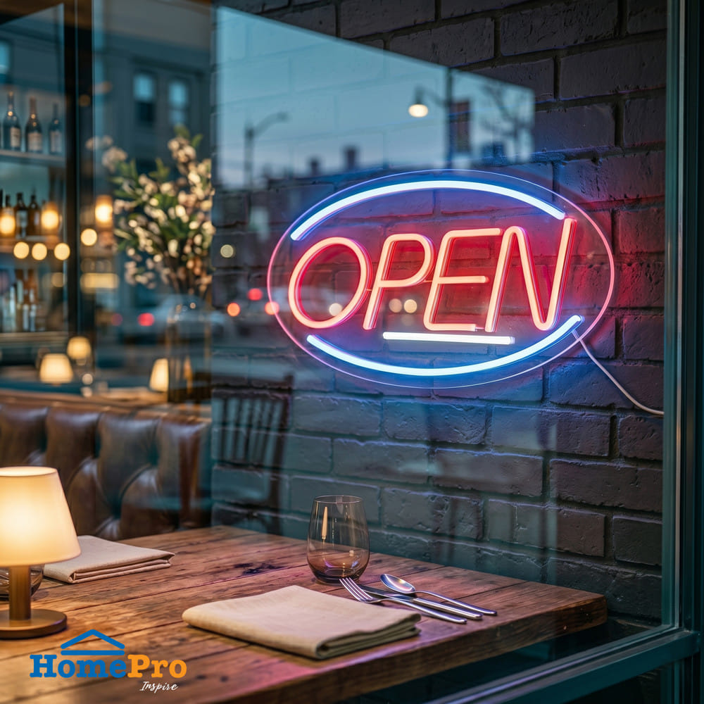 ป้ายไฟ LED CARINI OPEN 10 วัตต์ สีแดง/ขาว/น้ำเงิน