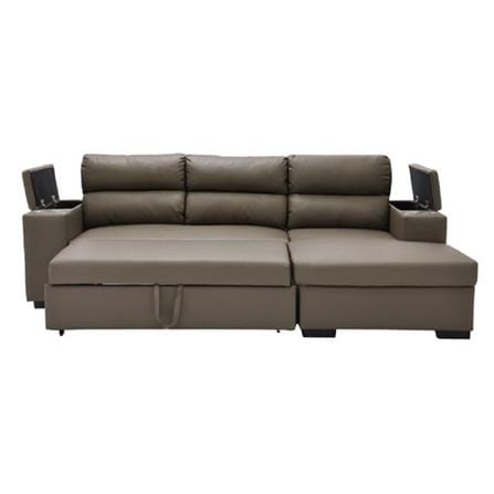 โซฟาเข้ามุมขวา SOFA SOLUTIONS GOMIC สีน้ำตาล_1