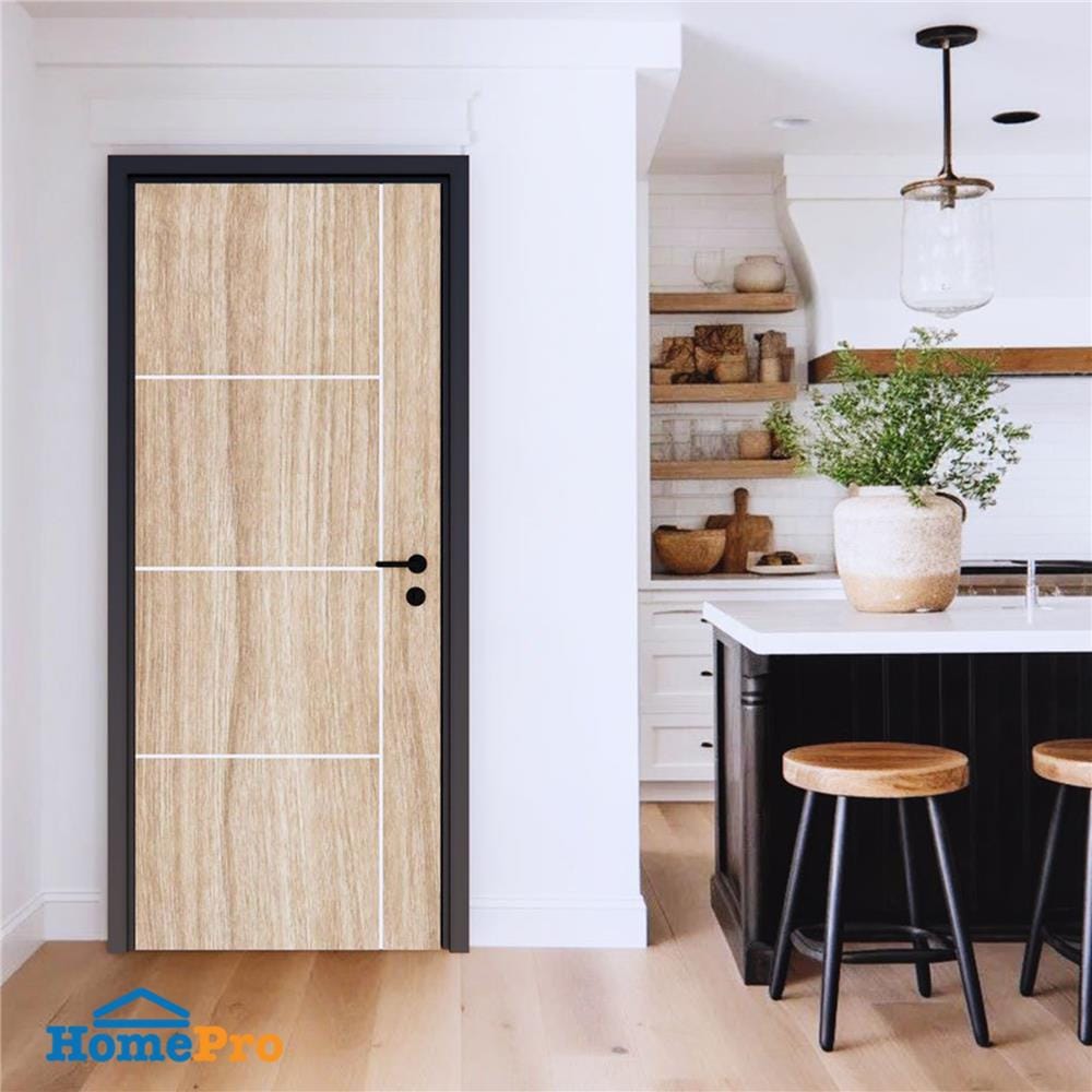 ประตูภายใน UPVC ไม่เจาะลูกบิด PARAZZO PUV03 80x200 ซม. สีลาเต้