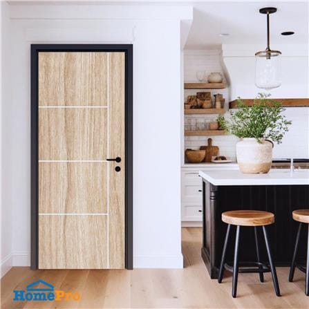 ประตูภายใน UPVC ไม่เจาะลูกบิด PARAZZO PUV03 80x200 ซม. สีลาเต้_2