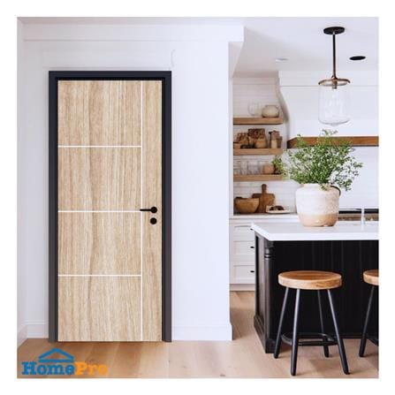 ประตูภายใน UPVC ไม่เจาะลูกบิด PARAZZO PUV03 80x200 ซม. สี LATTE_2