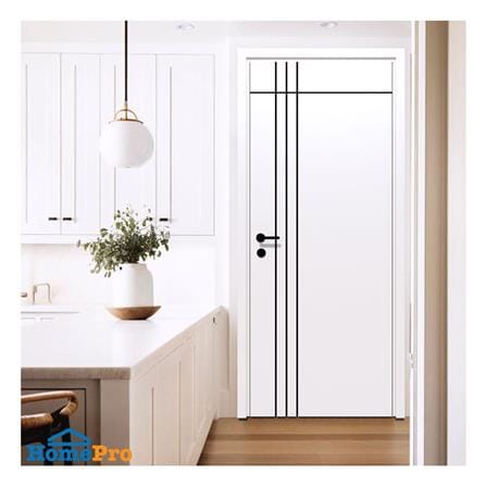ประตูภายนอก UPVC ไม่เจาะลูกบิด PARAZZO PUN08 80x200 ซม. สีขาว_2