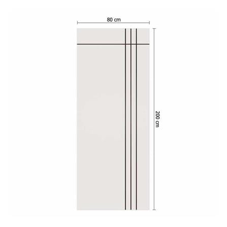 ประตูภายนอก UPVC ไม่เจาะลูกบิด PARAZZO PUN08 80x200 ซม. สีขาว_3