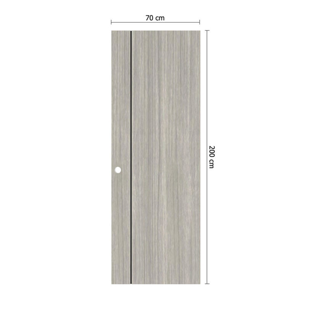 ประตูห้องน้ำ UPVC เจาะลูกบิด PARAZZO PN-01 70x200 ซม. สีเท็กซัสโอ๊ค