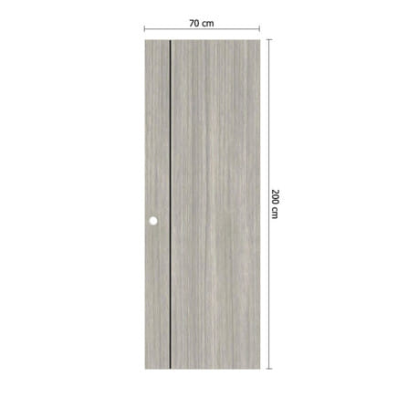 ประตูห้องน้ำ UPVC เจาะลูกบิด PARAZZO PN-01 70x200 ซม. สีเท็กซัสโอ๊ค_3