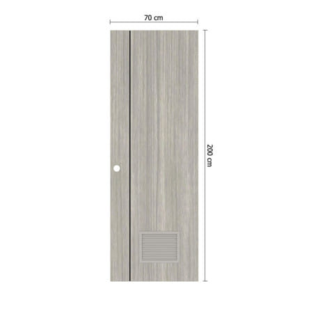 ประตูห้องน้ำ UPVC เจาะรูลูกบิด PARAZZO PL-0170x200 ซม. สีเท็กซัส โอ๊ค_3