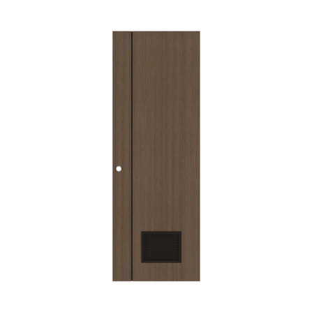 ประตูห้องน้ำ UPVC เจาะรูลูกบิด PARAZZO PL-01 70x200 ซม. สีช็อคโกแลต_0