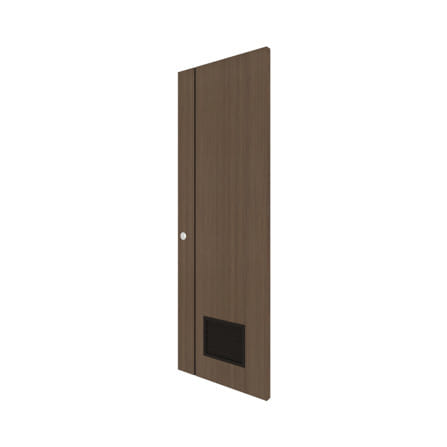 ประตูห้องน้ำ UPVC เจาะรูลูกบิด PARAZZO PL-01 70x200 ซม. สีช็อคโกแลต_1