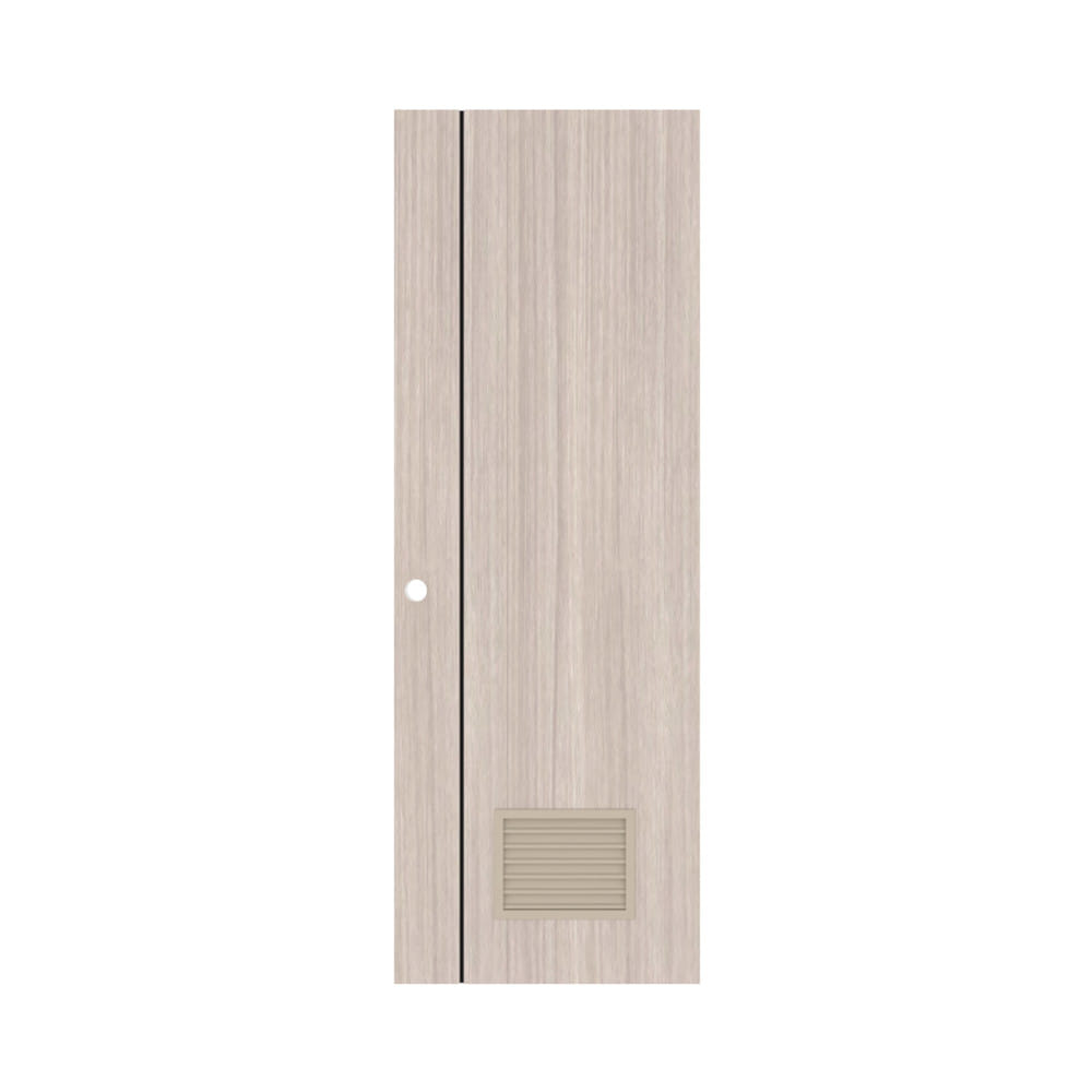 ประตูห้องน้ำ UPVC เจาะรูลูกบิด PARAZZO PL-01 70x200 ซม. สีลาเต้