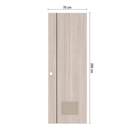 ประตูห้องน้ำ UPVC เจาะรูลูกบิด PARAZZO PL-01 70x200 ซม. สีลาเต้_3