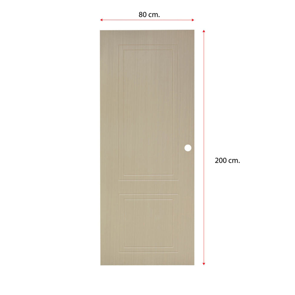 ประตูภายใน UPVC MODERNWOOD LMWNR017 80x200 ซม. สีไลท์โอ๊ค เจาะลูกบิด