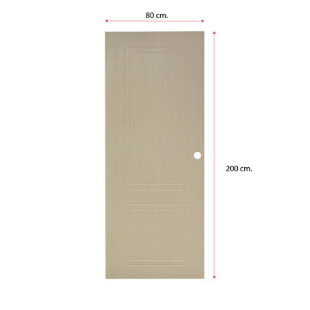 ประตูภายใน UPVC MODERNWOOD LMWNR017 80x200 ซม. สีไลท์โอ๊ค เจาะลูกบิด_4