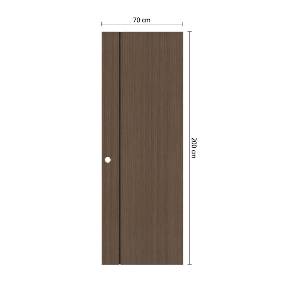 ประตูห้องน้ำ UPVC เจาะลูกบิด PARAZZO PN-01 70x200 ซม. สีช็อคโกแลต