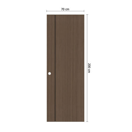 ประตูห้องน้ำ UPVC เจาะลูกบิด PARAZZO PN-01 70x200 ซม. สีช็อคโกแลต_3