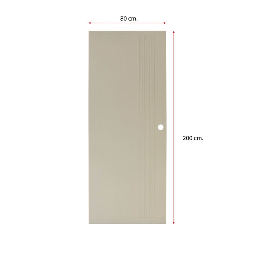ประตูภายนอก UPVC เจาะลูกบิด MODERNWOOD MWR009 80x200 ซม. สีแชมเปญ