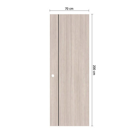 ประตูห้องน้ำ UPVC เจาะลูกบิด PARAZZO PN-01 70x200 ซม. สีลาเต้_3