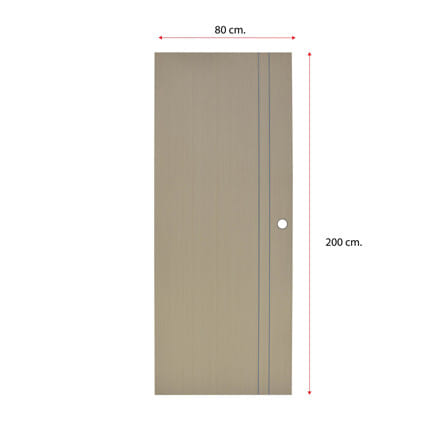 ประตูภายใน UPVC MODERNWOOD MW01 80x200 ซม. สีแอชโอ๊ค  เจาะลูกบิด_4