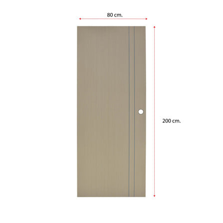 ประตูภายใน UPVC เจาะลูกบิด MODERNWOOD MW01 80x200 ซม. สีแอชโอ๊ค_4