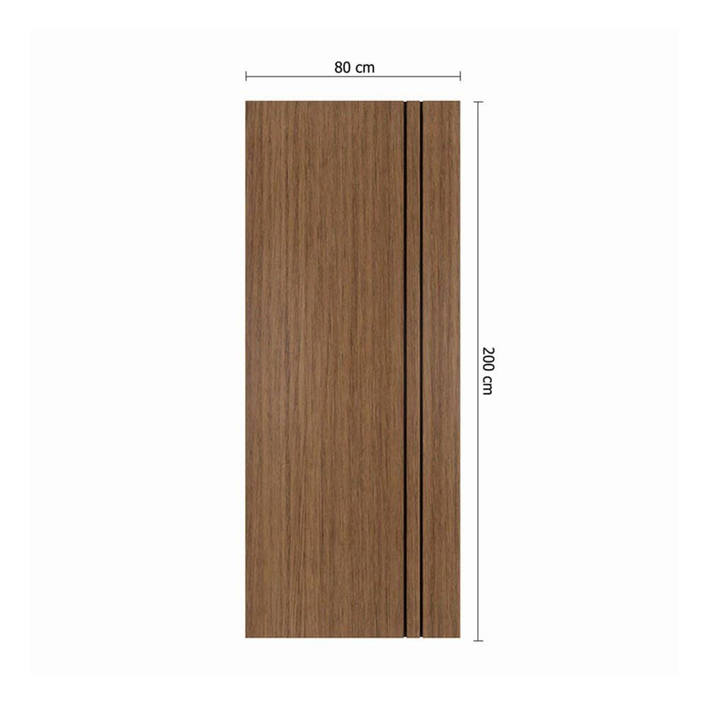 ประตูภายใน UPVC ไม่เจาะลูกบิด PARAZZO PUN02 80x200 ซม. สีช็อกโกแลต