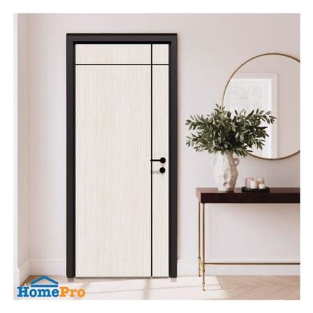 ประตูภายใน UPVC ไม่เจาะลูกบิด PARAZZO PUN06 80x200 ซม. สีสักเทา_2