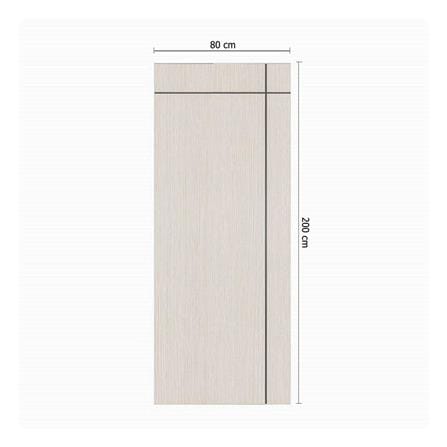 ประตูภายใน UPVC ไม่เจาะลูกบิด PARAZZO PUN06 80x200 ซม. สีสักเทา_3